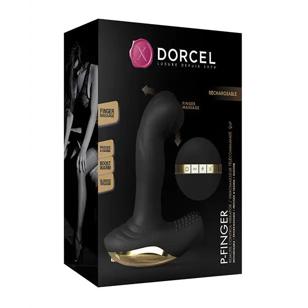 Dorcel P-Finger Prostate Plug - Black - Powered Butt Plug