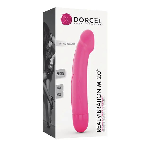 Dorcel Real Vibration M 8.6’’ Rechargeable - Pink - Realistic Vibrator