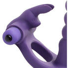 Purple Double Delight vibrating rabbit with dual-penetration and textured silicone curves