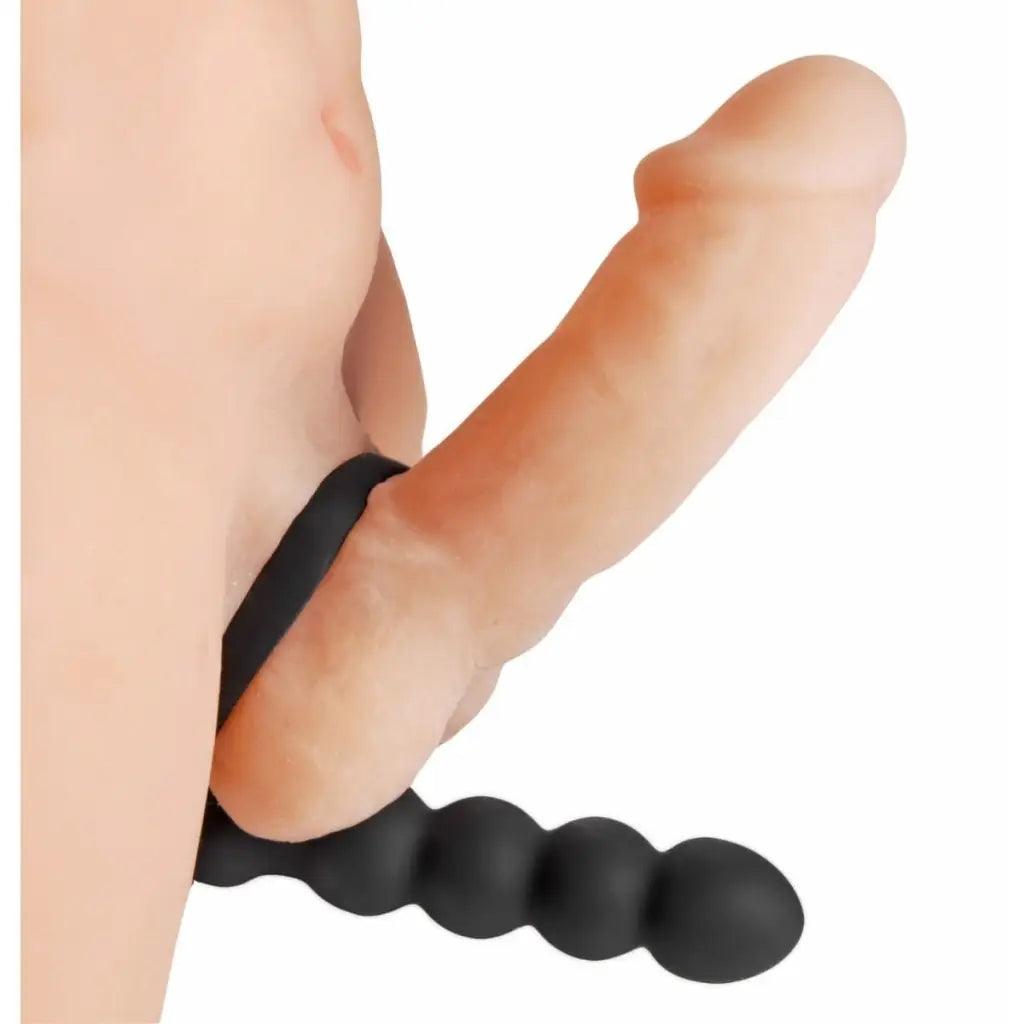 Frisky Cock Ring Double Fun Cock Ring With Double Penetration Vibe at the Haus of Shag