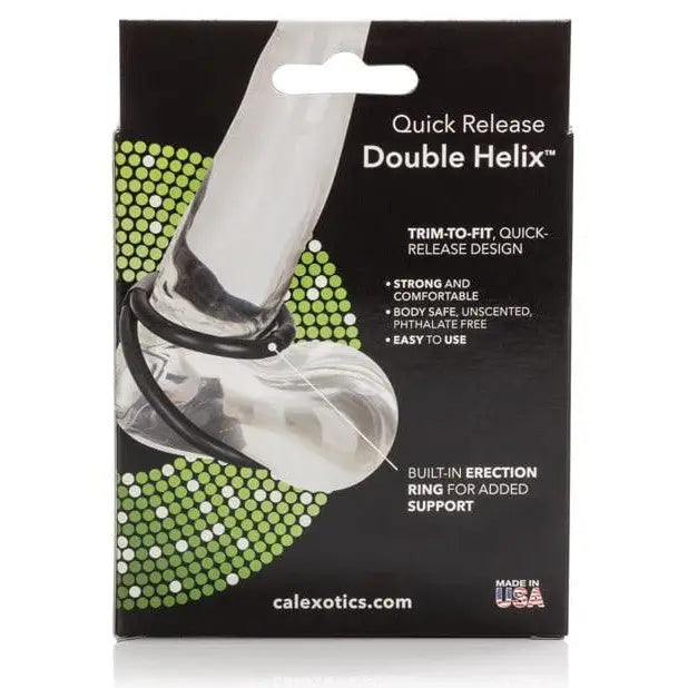 CalExotics Penis Enhancement Double Helix Quick Release Erection Enhancer - Black at the Haus of Shag