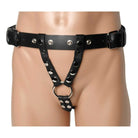 Strict Leather Strap On Harness Double Penetration Premium Leather Dildo Harness For Men at the Haus of Shag