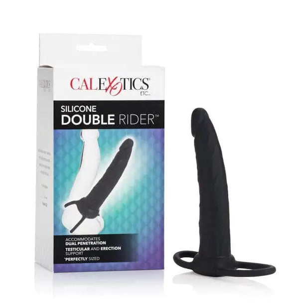 CalExotics Dongs & Dildos Double Rider Silicone 6.5" - Black at the Haus of Shag