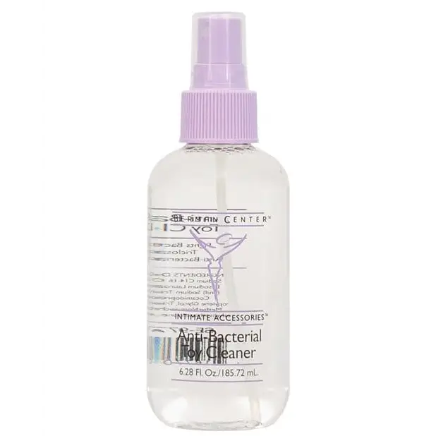 Clear spray bottle of Dr. Laura Berman Intimate Basics Anti-bacterial Toy Cleaner