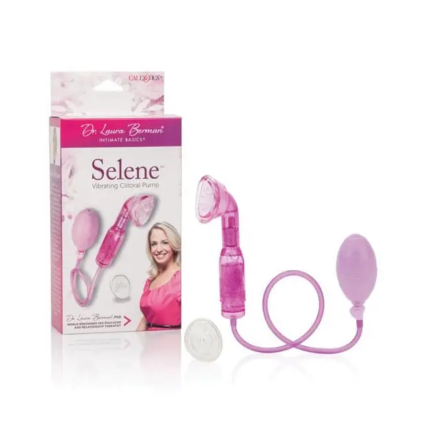 CalExotics Stimulators Dr. Laura Berman Intimate Basics Selene Vibrating Clitoral Pump - Lavender at the Haus of Shag