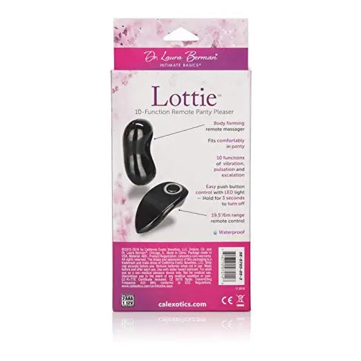 CalExotics Vibrator Dr Laura Berman Lottie 10 Function Panty Pleaser at the Haus of Shag