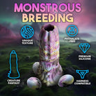 Dragon Spawn Ovipositor: Alien-like phallic silicone dildo with unique texture and eggs