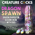 Dragon Spawn Ovipositor with egg-shaped attachments in iridescent silicone