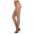 Dreamgirl Double-Knitted Fence-Net Pantyhose Black OS - Pantyhose