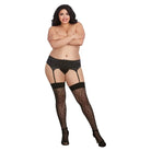 Dreamgirl Thigh-High Stockings Dreamgirl Leopard Fishnet Thigh Highs at the Haus of Shag