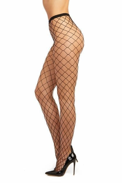 Dreamgirl Pantyhose One Size Fits Most / Black Dreamgirl Fence Net Pantyhose at the Haus of Shag