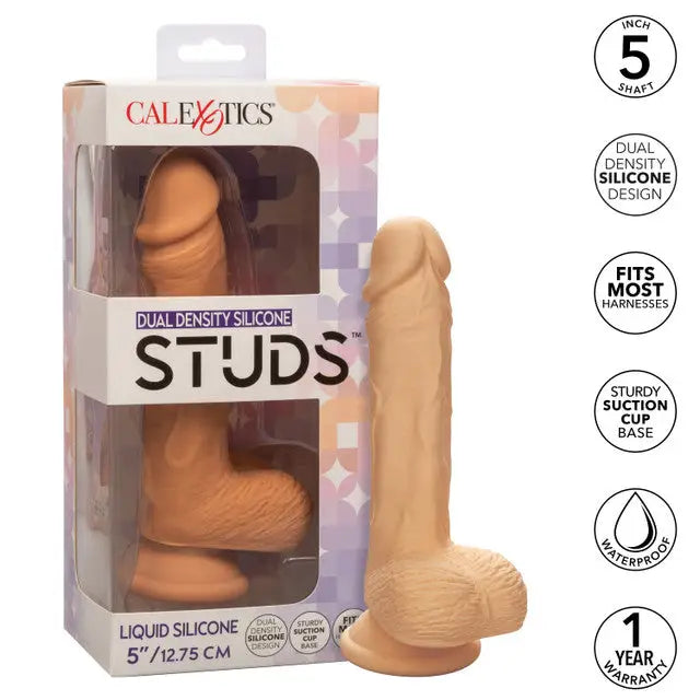 Dual Density Silicone Stud 5in - Realistic Dildo