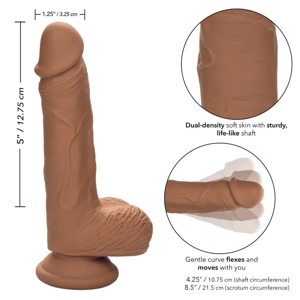 Dual Density Silicone Stud 5in - Realistic Dildo