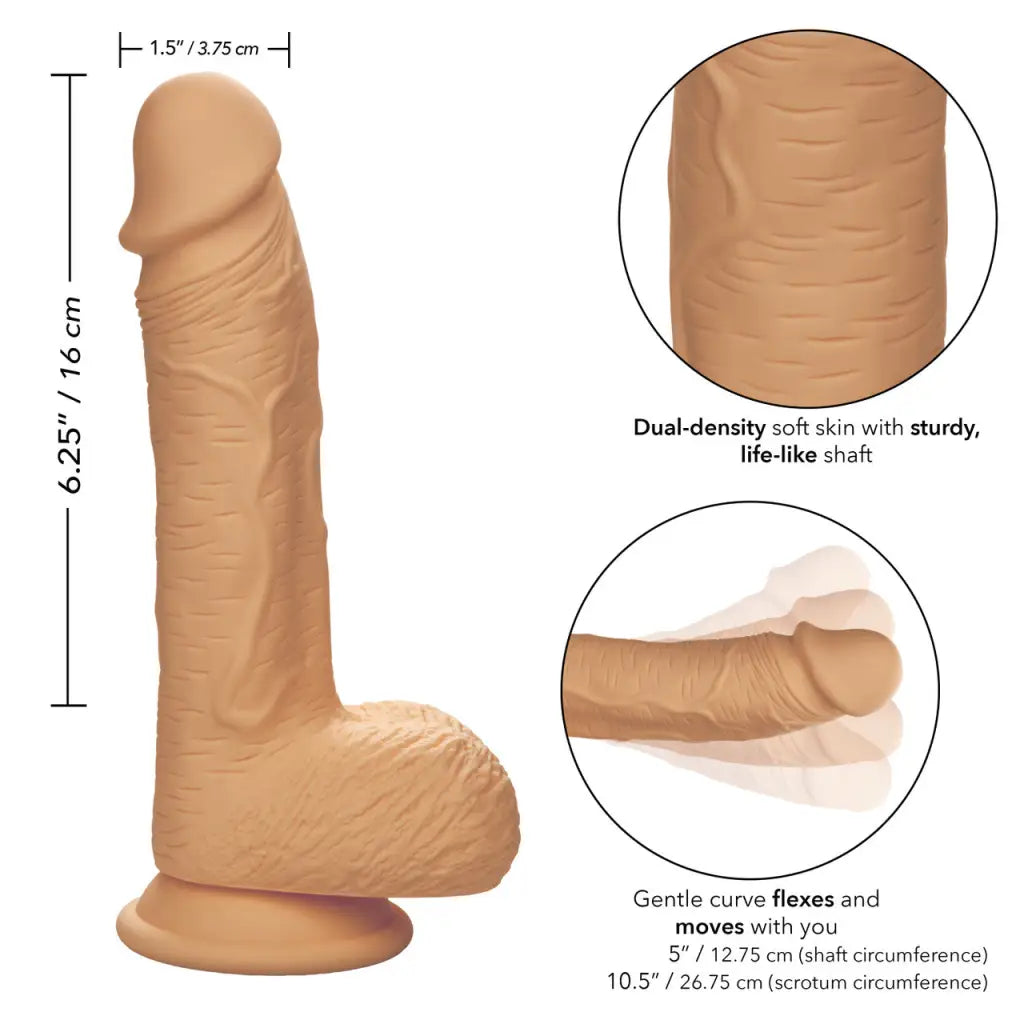 Dual Density Silicone Stud 6.25in - Realistic Dildo