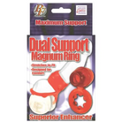 CalExotics Penis Enhancement Dual Support Magnum Ring - Red at the Haus of Shag