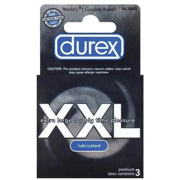 Durex Classic Condoms - XXL Lubricated, 2 Pack, in Durex Classic Box Of 3