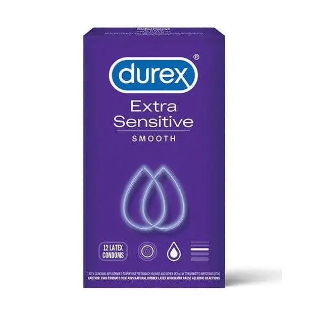 Durex Extra Sensitive Smooth Condoms - Pack Of 12 for enhanced comfort and sensation