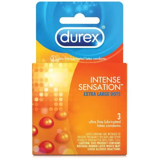 Durex Intense Sensation Condoms - Box of 3 for heightened pleasure and protection