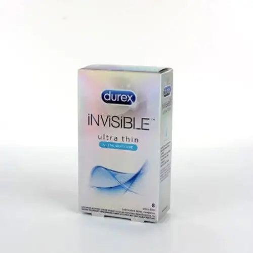 Durex Condoms Regular / 8 Durex Invisible Ultra Thin Ultra Sensitive Latex Condoms 8pk at the Haus of Shag