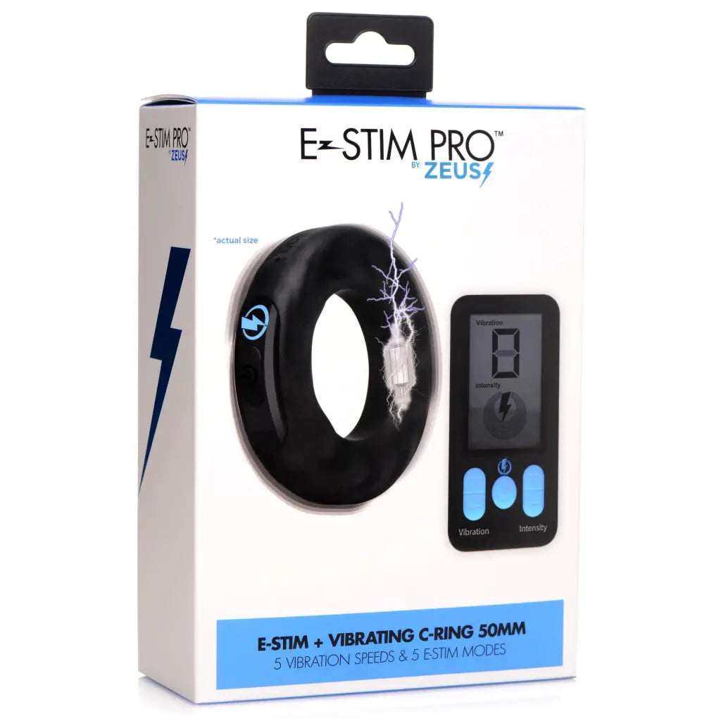 E-stim Pro Silicone Vibrating Cock Ring: Monitor and enhance your performance seamlessly