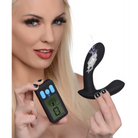 Zeus Electro Black E-stim Pro Silicone Vibrating Prostate Massager With Remote Control at the Haus of Shag