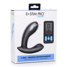 Zeus Electro Black E-stim Pro Silicone Vibrating Prostate Massager With Remote Control at the Haus of Shag