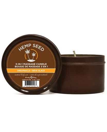 Earthly Body Massage Candle Dreamsicle Earthly Body Suntouched Hemp Candle - 6 Oz at the Haus of Shag