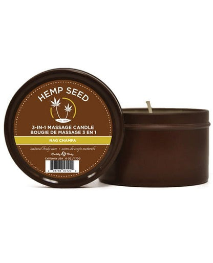 Earthly Body Massage Candle Nag Champa Earthly Body Suntouched Hemp Candle - 6 Oz at the Haus of Shag