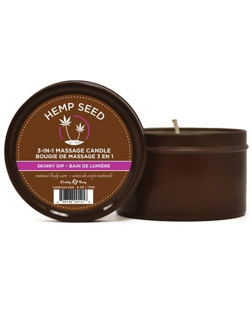 Earthly Body Massage Candle Skinny Dip Earthly Body Suntouched Hemp Candle - 6 Oz at the Haus of Shag