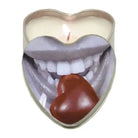 Heart-shaped Earthly Body Suntouched Hemp Edible Candle with photorealistic open mouth image