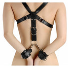 Frisky Full Body Restraint Easy Access Thigh Sling With Wrist Cuffs at the Haus of Shag