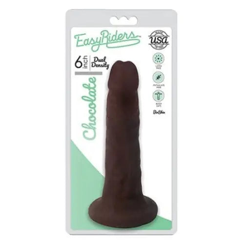 Easy Rider BioSkin Dual Density Dong 6in Chocolate in retail packaging