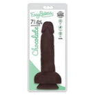 Curve Novelties Dildos Easy Rider BioSkin Dual Density Dong 7in With Balls Chocolate at the Haus of Shag