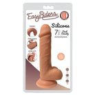 Easy Riders Dual Density Silicone Dildo - flesh-colored with suction cup base