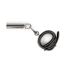 Easy Toys Expander spreader bar & cuffs set - Silver with black and silver metal keychain