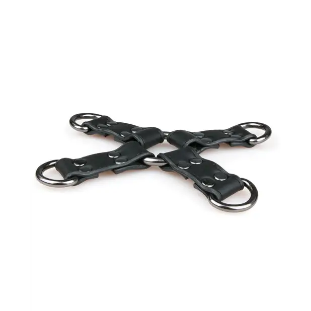 Easy Toys Faux Leather Hogtie - Black - Collar