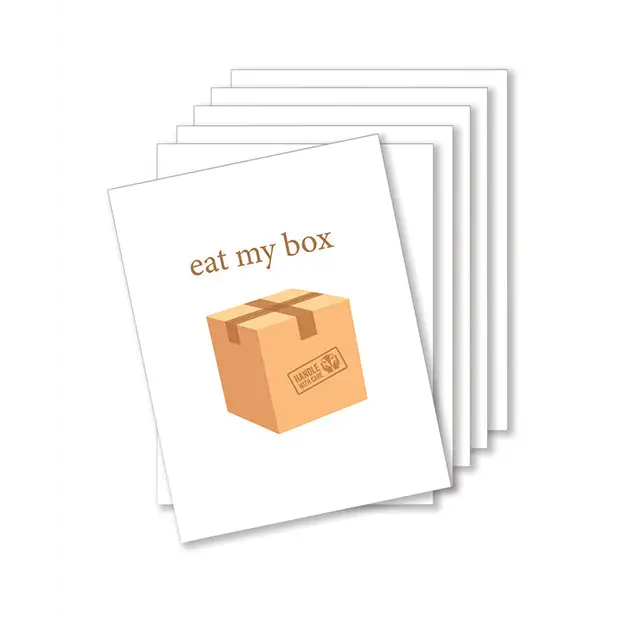 Eat My Box Naughty Greeting Card - Pack Of 6 - Party Supplies