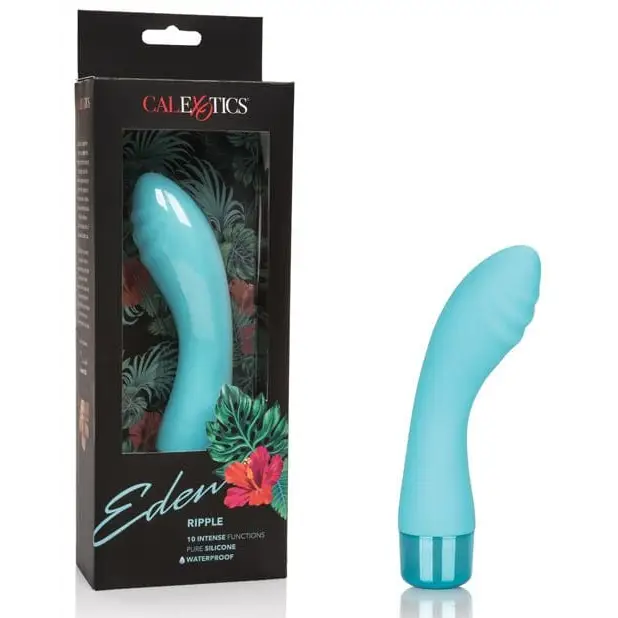 CalExotics Vibrator Eden Ripple - Teal at the Haus of Shag