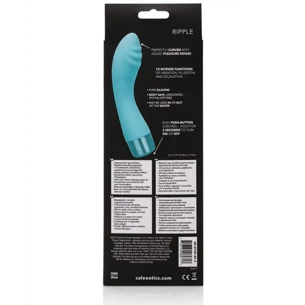 CalExotics Vibrator Eden Ripple - Teal at the Haus of Shag