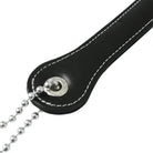 Classic leather slapper: black leather key chain with a silver ball - 17.5in, bulk S&M accessory