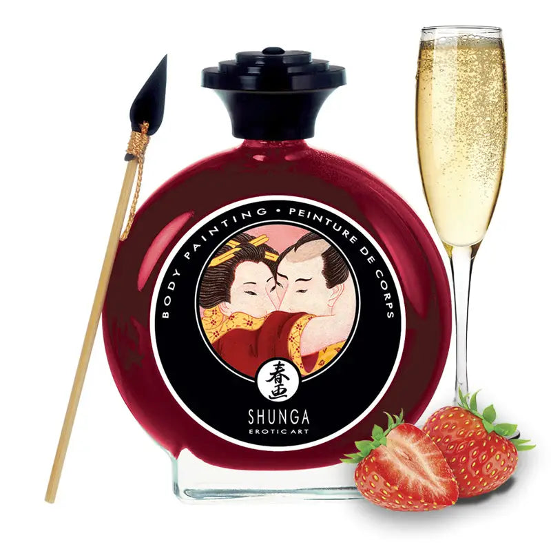 Edible Body Paint Sparkling Strawberry Wine 3.5 Oz - Sextoys for Couples