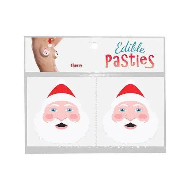 Edible Body Pasties - Cherry Santa Face: festive, cherry-flavored body pasties for the holidays