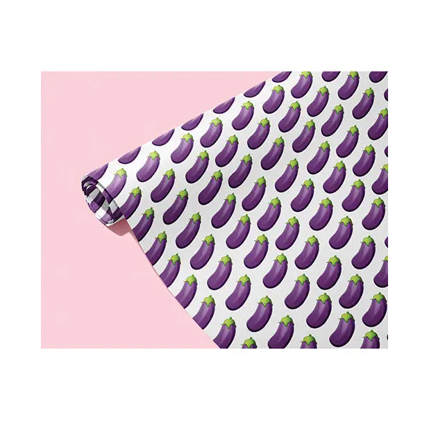 Eggplant Naughty Wrapping Paper - Party Supplies