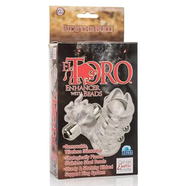 CalExotics Penis Enhancement El Toro Enhancer W/beads - Clear at the Haus of Shag