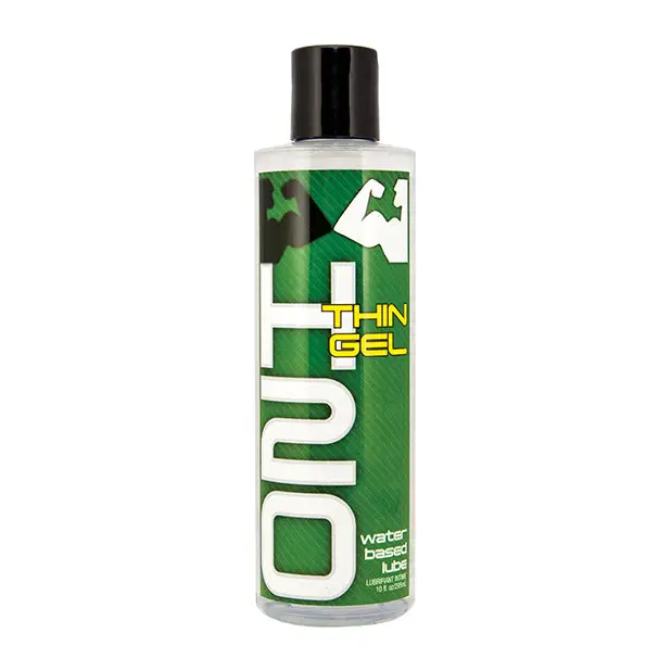 A bottle of Elbow Grease H2o Thin Gel green liquid ideal for cleaning and lubricant needs