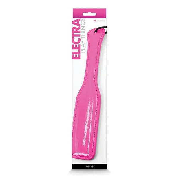 Electra Play Things Leather Paddle – Pink BDSM/Spanking Toy for Exciting Play Sessions