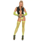 Elegant Moments Lingerie Thigh-High Stockings One Size Fits Most / Green Elegant Moments Neon Fishnet Thigh Highs at the Haus of Shag