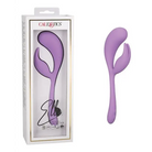 CalExotics Vibrator Elle Liquid Silicone Dual Flicker - Purple at the Haus of Shag