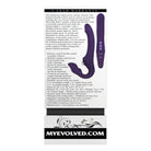 Purple silicone Evolved ’2 Become 1’ strapless strap-on with multiple vibration functions