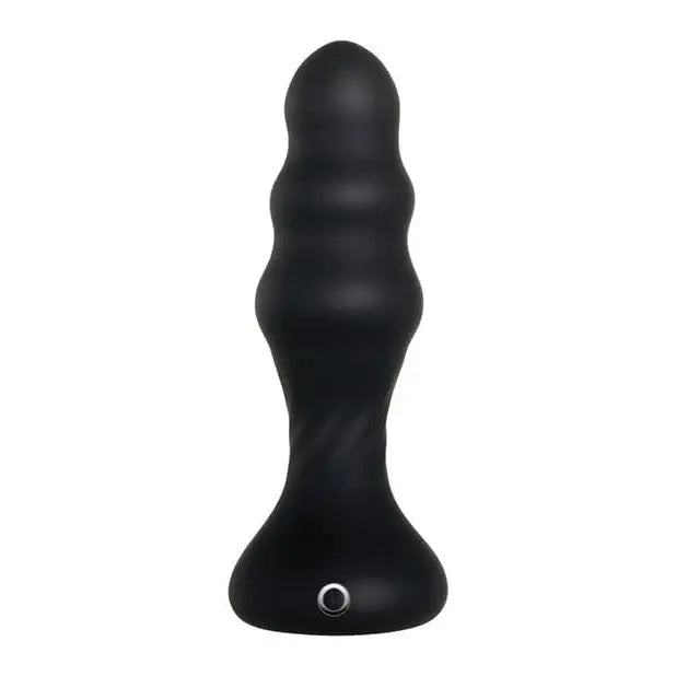 Evolved Backdoor Banger: Sleek black silicone thrusting vibrating plug for ultimate pleasure